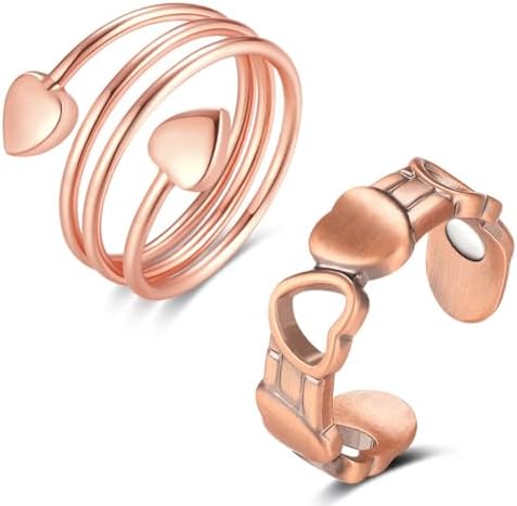 Conjunto de Anillos de cobre Puro ajustable 3500 Gauss