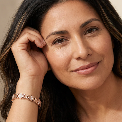 Pulsera magnética de cobre puro para mujer, con imanes de 3500 gauss