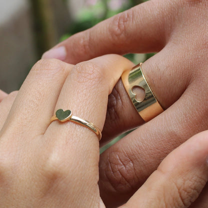 ANILLO PROMESA PUZZLE HEART